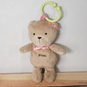 Carter's Child Of Mine Brown Musical Plush Bear Crib Toy - 0-6m